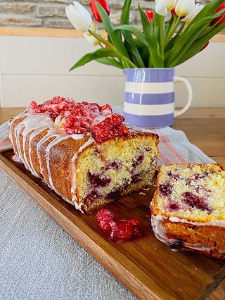 Zesty Raspberry Buttermilk Cake