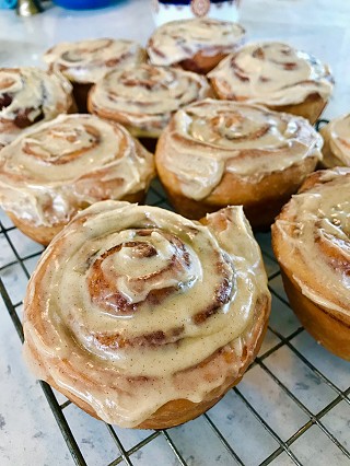 Cinnamon rolls with cream cheese  frosting