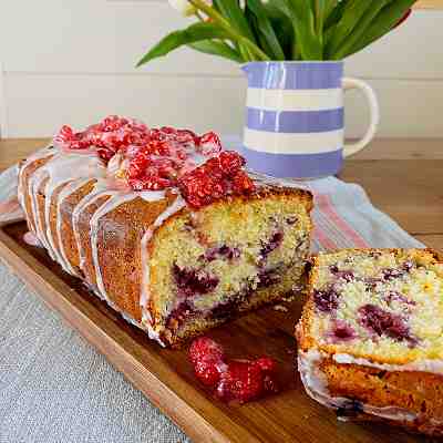 Zesty Raspberry Buttermilk Cake