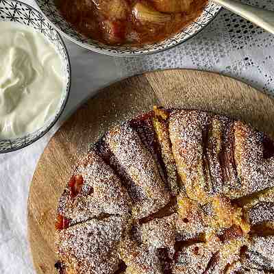 Rhubarb, Orange & Almond Cake