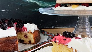 Blackberry Fool Cake & Mixed Berry Dacquoise