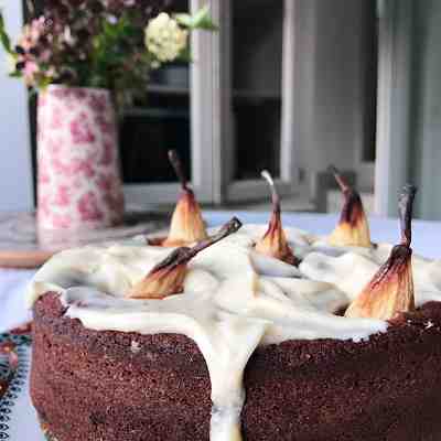 Pear, Ginger and Cardamon Cake