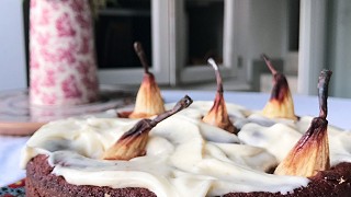 Pear, Ginger and Cardamon Cake