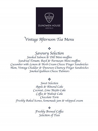 Afternoon Tea Menu